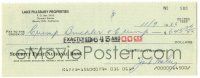 1a282 JACK HALEY signed canceled check '66 the Tin Man paid $645 for the services of a law firm!