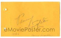 1a277 PENNY SINGLETON/AGNES MOOREHEAD 2-sided signed 3x6 autograph book page '40s by BOTH stars!