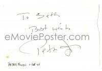 1a278 PETER FONDA signed 4x6 autograph book page '93 it can be matted & framed with a still!