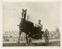 1b048 CLARK GABLE deluxe 10x13 still '33 candid riding in his own sulky pulled by his pet horse!