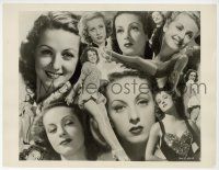 1b060 DANIELLE DARRIEUX 11x14.25 still '38 montage of the sexy French actress from Rage of Paris!