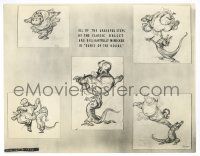 1b086 FANTASIA deluxe 10.75x13.75 still R63 Preston cartoon art of the Dance of the Hours, Disney!