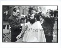 1b101 GODFATHER PART II candid deluxe 11x14 still '74 De Niro by Coppola getting haircut on set!