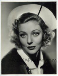 1b168 LORETTA YOUNG deluxe 10.75x14 still '34 great c/u wearing hat from White Parade by Otto Dyar!