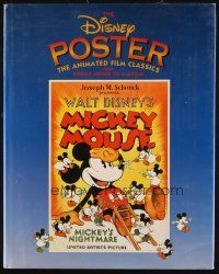1b317 DISNEY POSTER hardcover book '93 filled with wonderful full-page color cartoon images!