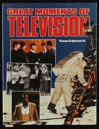 1b338 GREAT MOMENTS OF TELEVISION hardcover book '87 famous events in entertainment history!