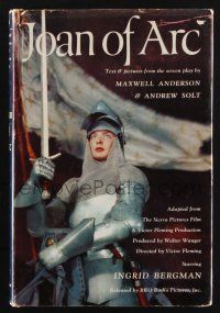 1b348 JOAN OF ARC hardcover book '48 text & pictures from the screen play by Maxwell Anderson!