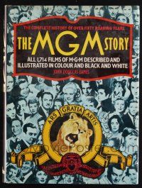 1b358 MGM STORY: THE COMPLETE HISTORY OF FIFTY ROARING YEARS hardcover book '77 cool images!