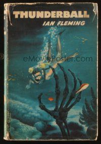 1b393 THUNDERBALL Book Club edition English hardcover book '61 the James Bond novel by Ian Fleming!