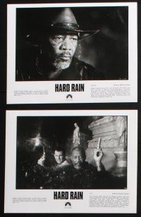 1b483 HARD RAIN presskit w/ 13 stills '98 Morgan Freeman, Christian Slater runs for his life!