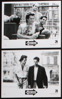 1b434 QUEENS LOGIC presskit w/ 17 stills '91 Kevin Bacon, Linda Fiorentino, John Malkovich!