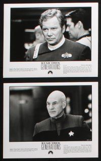 1b597 STAR TREK: GENERATIONS presskit w/ 9 stills '94 Patrick Stewart as Picard, William Shatner!