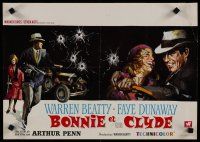 1c109 BONNIE & CLYDE Belgian '67 art of Warren Beatty & Faye Dunaway by Raymond Elseviers!