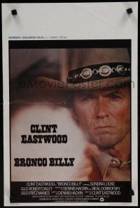 1c110 BRONCO BILLY Belgian '80 close-up of director & star Clint Eastwood!