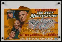 1c148 MAGNIFICENT SEVEN Belgian R71 Yul Brynner, Steve McQueen, John Sturges' 7 Samurai western!