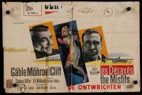 1c151 MISFITS Belgian '61 art of sexy Marilyn Monroe + photos of Clark Gable & Montgomery Clift!