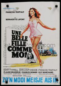 1c169 SUCH A GORGEOUS KID LIKE ME Belgian '73 Francois Truffaut, art of sexy Bernadette Lafont!