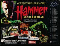1c292 HAMMER AT THE BARBICAN British quad '96 horror classics, vampire Chris Lee, The Mummy!