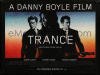 1c338 TRANCE advance DS British quad '13 Danny Boyle directed, James McAvoy, cool image!
