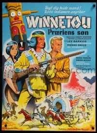 1c761 APACHE GOLD Danish '63 Winnetou - 1. Teil, Lex Barker, German western!