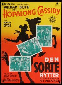 1c775 LOST CANYON Danish R64 silhouette art & images of William Boyd as Hopalong Cassidy
