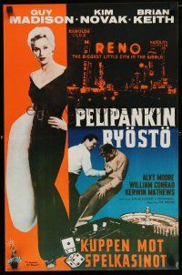 1c345 5 AGAINST THE HOUSE Finnish '55 super sexy Kim Novak full-length, gambling in Reno Nevada!