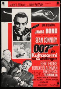 1c371 GOLDFINGER Finnish R80s great images of Sean Connery as James Bond 007, Gert Frobe!
