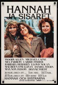1c375 HANNAH & HER SISTERS Finnish '86 Allen directed, Mia Farrow, Dianne Weist & Barbara Hershey!