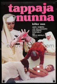 1c384 KILLER NUN Finnish '79 Suor Omicidi, sexy Anita Ekberg, nunsploitation horror!