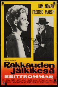 1c392 MIDDLE OF THE NIGHT Finnish '59 sexy young Kim Novak is involved with older Fredric March!