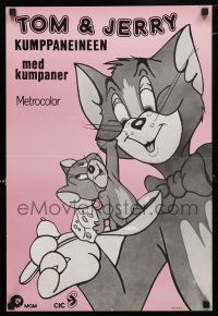 1c419 TOM & JERRY KUMPPANEINEEN '70s cool art from classic cat & mouse rivalry!