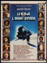 1c105 MURDER ON THE ORIENT EXPRESS French 23x32 '74 Agatha Christie, great images of cast!
