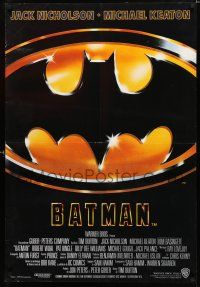 1c431 BATMAN Italian 1sh '89 Michael Keaton, Jack Nicholson, directed by Tim Burton!