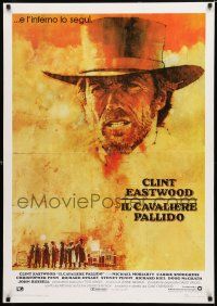 1c452 PALE RIDER Italian 1sh '85 great artwork of cowboy Clint Eastwood by C. Michael Dudash!