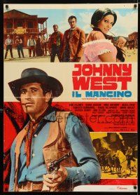 1c470 LEFT HANDED JOHNNY WEST Italian lrg pbusta '65 Mimmo Palmara, cool spaghetti western images!