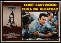 1c508 ESCAPE FROM ALCATRAZ Italian photobusta '79 cool image of Clint Eastwood at chow!