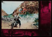 1c513 GAUNTLET Italian photobusta '77 Clint Eastwood on bike chased by helicopter!