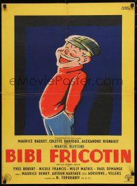 1c004 BIBI FRICOTIN Monacan 23x32 '51 Pierre Lacroix art of Maurice Baquet in title role!