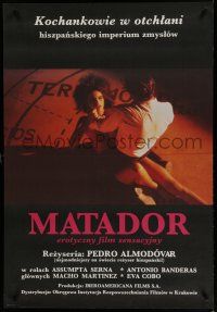 1c013 MATADOR Polish 27x38 '90 Pedro Almodovar, Antonio Banderas