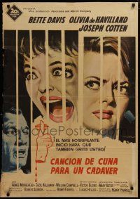 1c029 HUSH...HUSH, SWEET CHARLOTTE Spanish '65 Bette Davis, Olivia de Havilland, Robert Aldrich!