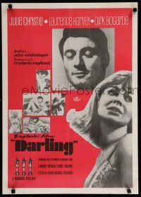 1c193 DARLING Yugoslavian 20x28 '65 Julie Christie, Laurence Harvey, Dirk Bogarde, Schlesinger!