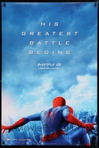 1d038 AMAZING SPIDER-MAN 2 teaser DS 1sh '14 Andrew Garfield, his greatest battle begins!