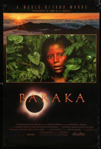 1d067 BARAKA int'l 1sh '92 moving picture postcard, Ron Fricke photo documentary!