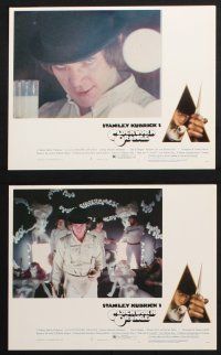 1e072 CLOCKWORK ORANGE 8 8x10 mini LCs '72 Stanley Kubrick classic starring Malcolm McDowell!