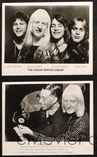 1e835 EDGAR WINTER 5 8x10 stills '80s cool images of the rock 'n' roll star & his band!