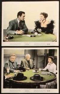 1e044 TEXAS LADY 10 color 8x10 stills '55 Claudette Colbert, Barry Sullivan, poker gambling image!