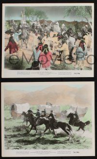 1e255 WALK THE PROUD LAND 3 color 8x10 stills '56 cool images of Calvary and Native Americans!