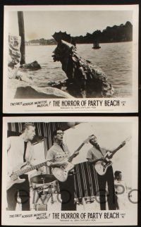 1e839 HORROR OF PARTY BEACH 5 English FOH LCs '64 first horror monster musical, beach party!