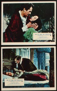 1e211 PIT & THE PENDULUM 6 color English FOH LCs '61 Poe's greatest terror tale, Vincent Price!
