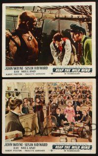 1e224 REAP THE WILD WIND 5 color English FOH LCs '50s John Wayne, Ray Milland!